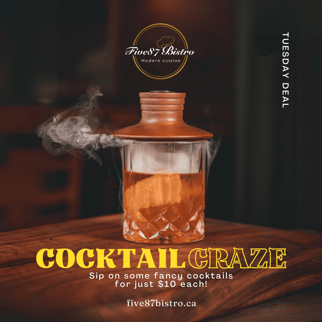 Cocktail Craze — fancy cocktails for just $10 each, every Tuesday