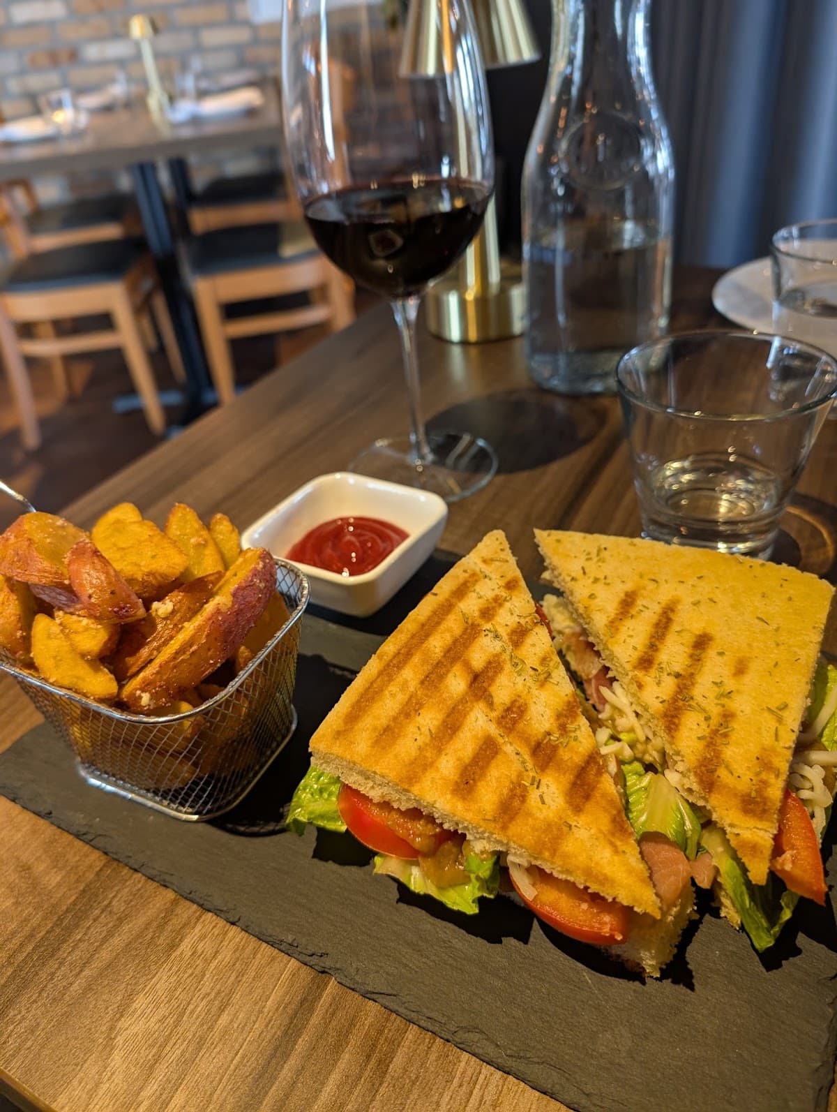 Prosciutto focaccia sandwich